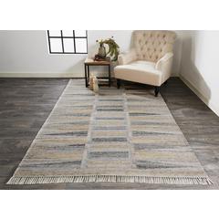 Beckett Eco-Friendly Moroccan Mosaic Rug, Latte Tan/Gray, 3ft-6in x 5ft-6in, 8900817FGRYBGEC50