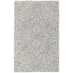 Belfort Modern Medallion Rug, Ivory/Charcoal, 9ft x 12ft Area Rug, 8698778FIVYCHLG00