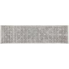 Sarrant Vintage Space-Dyed Rug, Pewter/Stone Gray, 2ft - 8in x 12ft, Runner, 9193965FSND000I8C