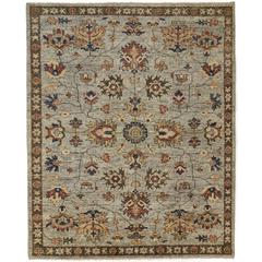 Carrington Traditional Oushak Rug, Geometric Floral, Gray/Gold, 2ft x 3ft Accent Rug, 9826503FGGY000P00