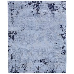 Sonora Modern Abstract, Blue/Black, 6'-7" x 9'-6" Area Rug
