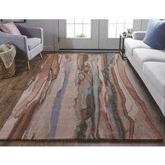 Amira Modern Watercolor Rug, Copper/Dusty Pink/Turquoise, 5ft x 8ft Area Rug, AMI8634FMLT000E10