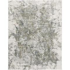Atwell Contemporary Abstract Accent Rug, Silver Gray/Green, 3ft x 5ft, ATL3146FSLV000B00