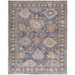 Wendover Transitional Oriental, Gray/Blue/Tan, 9' x 12' Area Rug