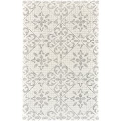 Rhett Geometric Lattice Print Rug, Ivory/Wolf Gray, 8ft x 10ft Area Rug, 868I8073IVYGRYF00