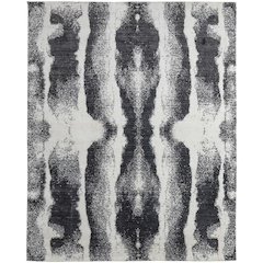 Coda Modern Abstract, Black/White, 8' x 10' Area Rug