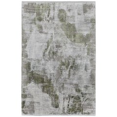 Cadiz Modern Ikat, Gray/Green/Silver, 6'-6" x 9'-6" Area Rug