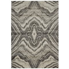 Katari Geode Print Rug, Gray/Silver, 6ft - 7in x 9ft - 6in Area Rug, 6613381FBIRSTEF05