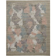 Elias Modern Abstract, Pink/Blue/Taupe, 10' x 14' Area Rug