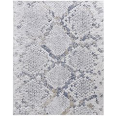 Laina Transitional Trellis & Lattice, Silver/Gray/Blue, 7'-10" x 9'-6" Area Rug
