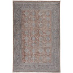 Marquette Rustic Persian Farmhouse Area Rug, Rust/Aegean Blue, 9ft-6in x 12ft-7in, MRQ3761FRSTBLUH07