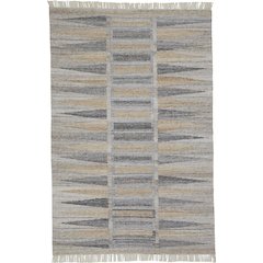 Beckett Eco-Friendly Moroccan Mosaic Rug, Latte Tan/Gray, 5ft x 8ft Area Rug, 8900817FGRYBGEE10