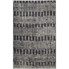 Kano Transitional Geometric, Gray/Black/Ivory, 6'-7" x 9'-6" Area Rug
