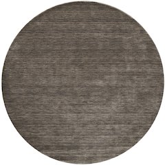Luna Hand Woven Marled Wool Rug, Charcoal Gray, 8ft x 8ft Round, 5798049FCHL000N80