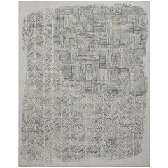 Elias Modern Abstract, Green/Blue/Ivory, 2' x 3' Accent Rug