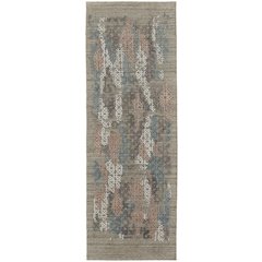 Elias Modern Abstract, Pink/Blue/Taupe, 2'-9" x 8' Runner