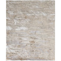 Laina Transitional Abstract, Tan/Ivory/Pink, 4' x 6' Accent Rug