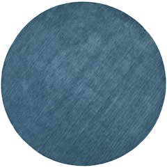 Luna Hand Woven Marled Wool Rug, Teal Blue/Green, 8ft x 8ft Round, 5798049FTEL000N80