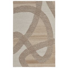 Pollock Modern Abstract, Brown/Tan/Ivory, 2' x 3' Accent Rug