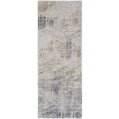 Laina Transitional Abstract, Tan/Ivory/Gray, 3' x 8' Runner