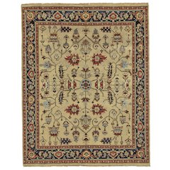 Ustad Traditional Persian, Tan/Red/Gold, 2' x 3' Accent Rug