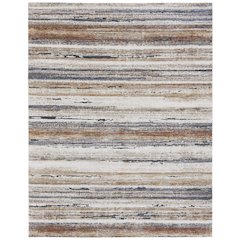 Gilmore Modern Stripes, Ivory/Orange/Gray, 8' x 10' Area Rug
