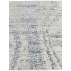 Brighton Modern Abstract, Ivory/Blue/Gray, 3' x 5' Accent Rug