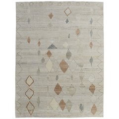 Kasbah Transitional Moroccan, Tan/Orange/Gray, 5'-6" x 8'-6" Area Rug