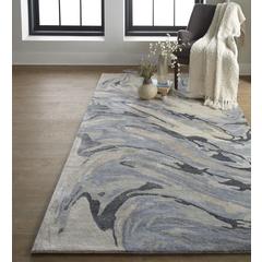 Dryden Contemporary Abstract Rug, Dusty Blue/Light Taupe, 5ft x 8ft Area Rug, 8738790FBLUGRYE10