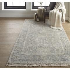 Caldwell Vintage Space Dyed Wool Rug, Latte Tan/Gray, 7ft-6in x 9ft-6in Area Rug, 8798799FGRY000F50