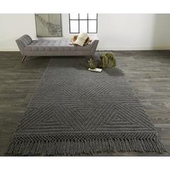 Phoenix Contemporary Moroccan Style Rug, Charcoal Gray, 5ft x 7ft - 6in Area Rug, 8820810FSLTGRYE70