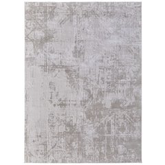 Prasad Modern Abstract, Ivory/Taupe/Silver, 1'-8" x 2'-10" Accent Rug
