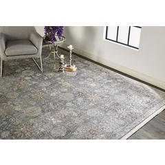 Sarrant Vintage Space-Dyed Rug, Pewter/Stone Gray, 4ft x 5ft - 3in Accent Rug, 9193965FSND000C06