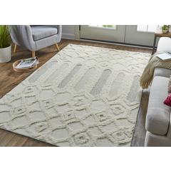 Anica Moroccan Wool Tufted Rug, Diamonds, Ivory/Taupe/Gray, 8ft x 10ft Area Rug, ANC8013FIVY000F00
