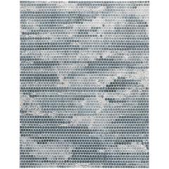 Atwell Contemporary Abstract Dot Area Rug, Teal/Silver Gray, 5ft-3in x 7ft-6in, ATL3171FBLUSLVE76