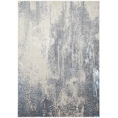 Azure Modern Watercolor, Gray/Blue/Ivory, 3'-11" x 6' Accent Rug