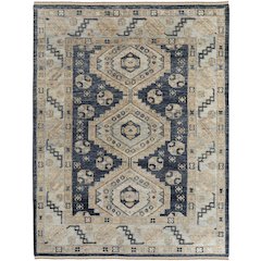 Fillmore Traditional Diamond, Blue/Ivory, 8' x 10' Area Rug