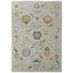 Transitional Floral & Botanical, Ivory/Gold/Green, 8'-6" x 11'-6" Area Rug