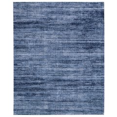 Deja Modern Solid, Blue/Silver, 7'-10" x 10'-3" Area Rug