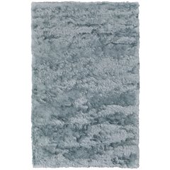 Indochine Plush Shag Area Rug, Metallic Sheen, Light Aqua Blue, 4ft-9in x 7ft-6in, 4944550FLAQ000E04