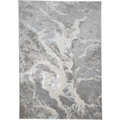 Azure Modern Abstract, Silver/Gray/Ivory, 3'-11" x 6' Accent Rug