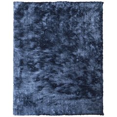 Indochine Modern Solid, Blue/Black, 3'-6" x 5'-6" Accent Rug