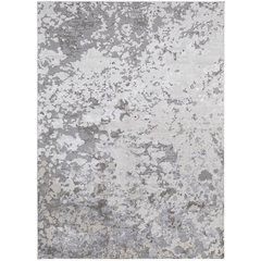 Micah Modern Abstract, Silver/Gray/White, 13' x 20' Area Rug