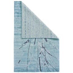 Cosmo Transitional Abstract, Blue/Green/Gray, 5' x 8' Area Rug