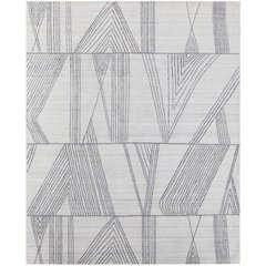 Whitton Modern Abstract, Ivory/Black, 10' x 14' Area Rug