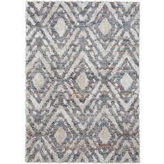 Mynka Transitional Diamond, Ivory/Gray/Taupe, 7'-11" x 10' Area Rug