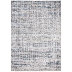 Azure Modern Abstract, Blue/Gray/Ivory, 3'-11" x 6' Accent Rug
