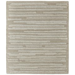 Ashby Transitional Stripes, White/Tan, 3'-6" x 5'-6" Accent Rug