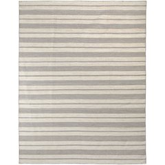 Duprine Transitional Stripes, Gray/Ivory, 10' x 14' Area Rug
