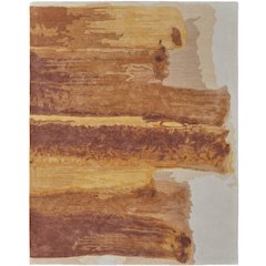 Anya Transitional Abstract, Red/Orange/Ivory, 8' x 10' Area Rug